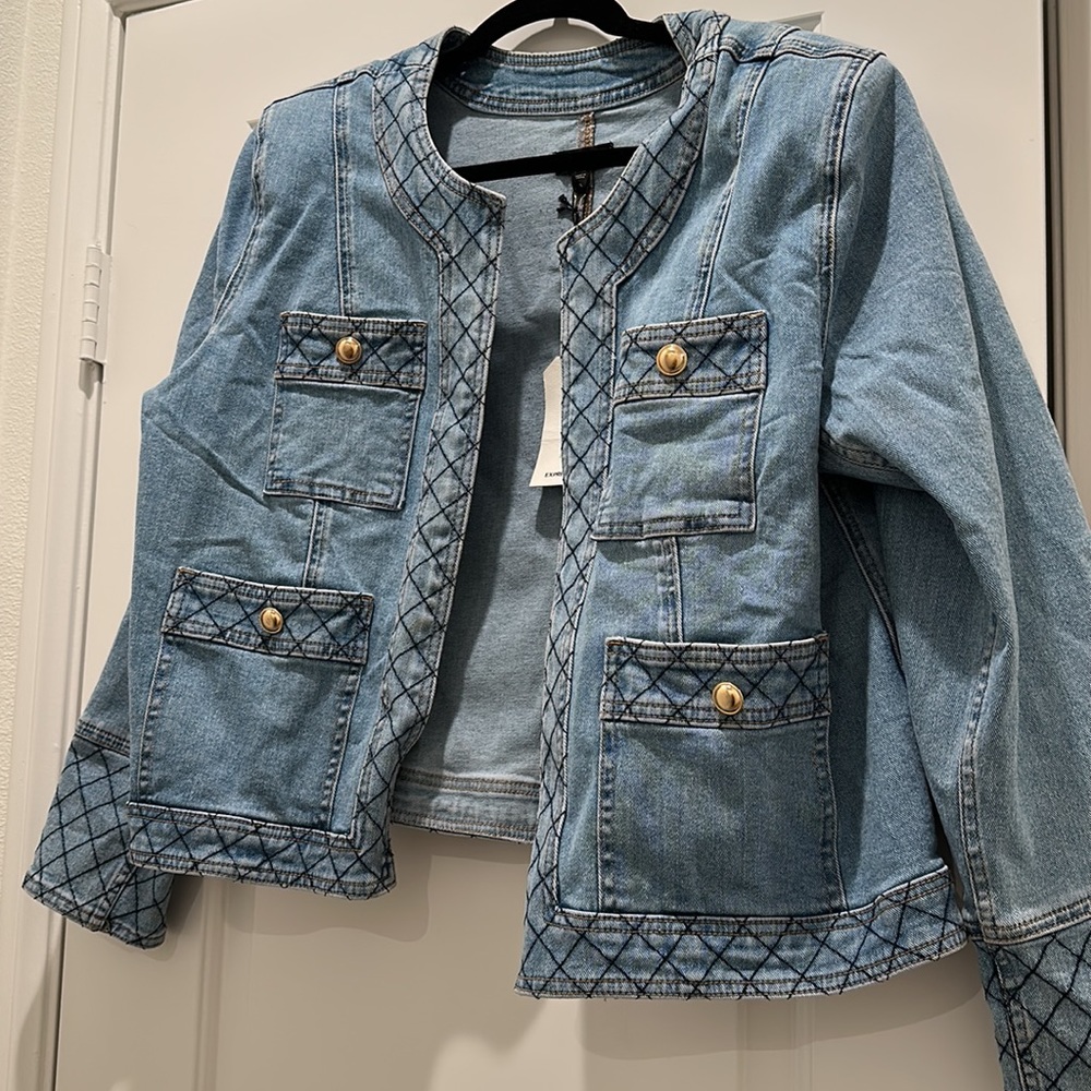 Padded jean jacket - Picture 2 of 5